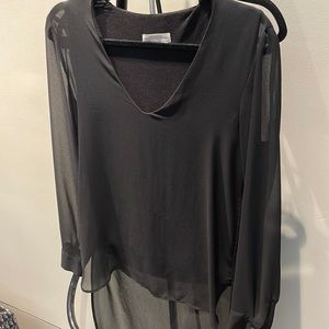 Zara Black Silk top